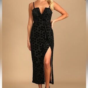 Lulus Black Midi Dress